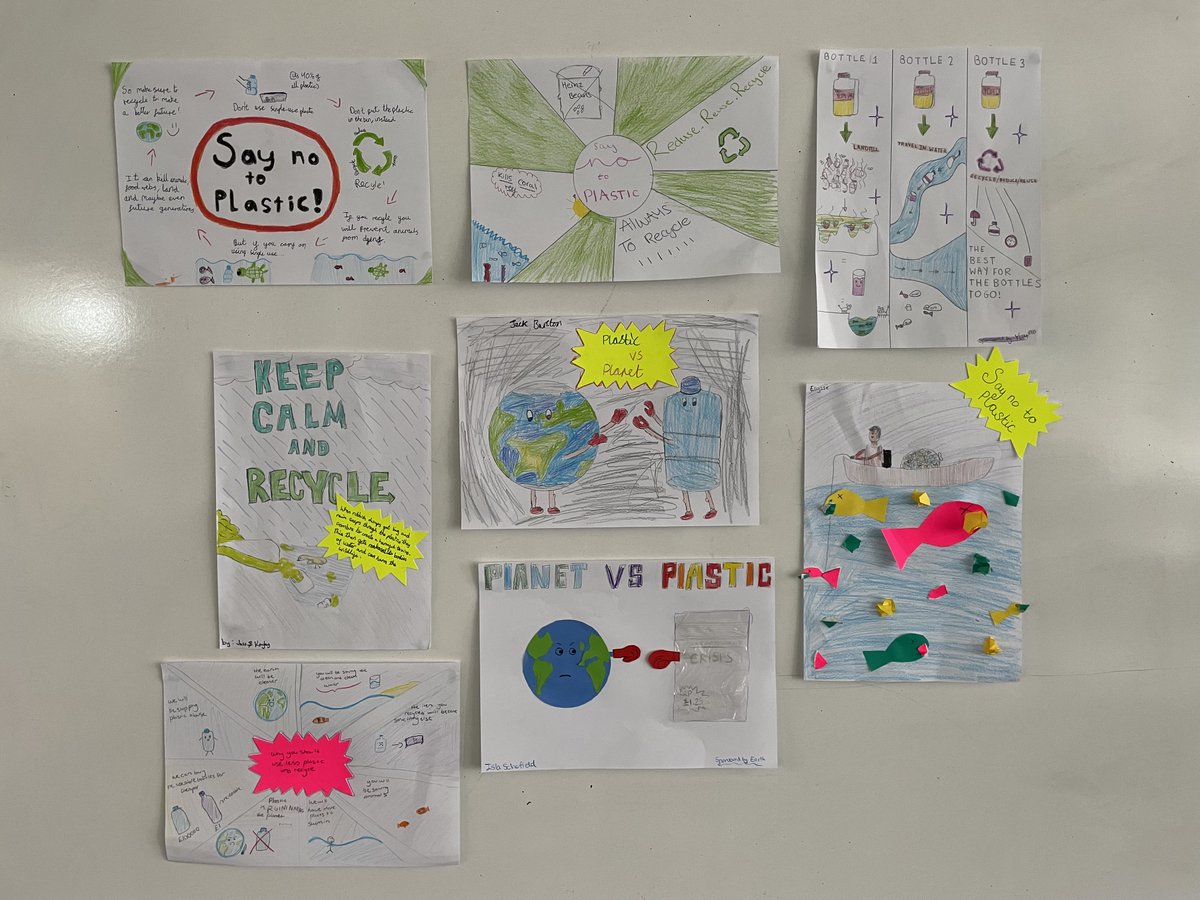 In Geography lessons, as part of the 2024 Earth day theme 'Planet vs. Plastics', Year 7 and 8 students created posters to encourage pupils to use less plastic around the school and in their everyday lives! ♻️🌍 @EarthDay #Teddington #TeddingtonSchool #ExcellentEducation