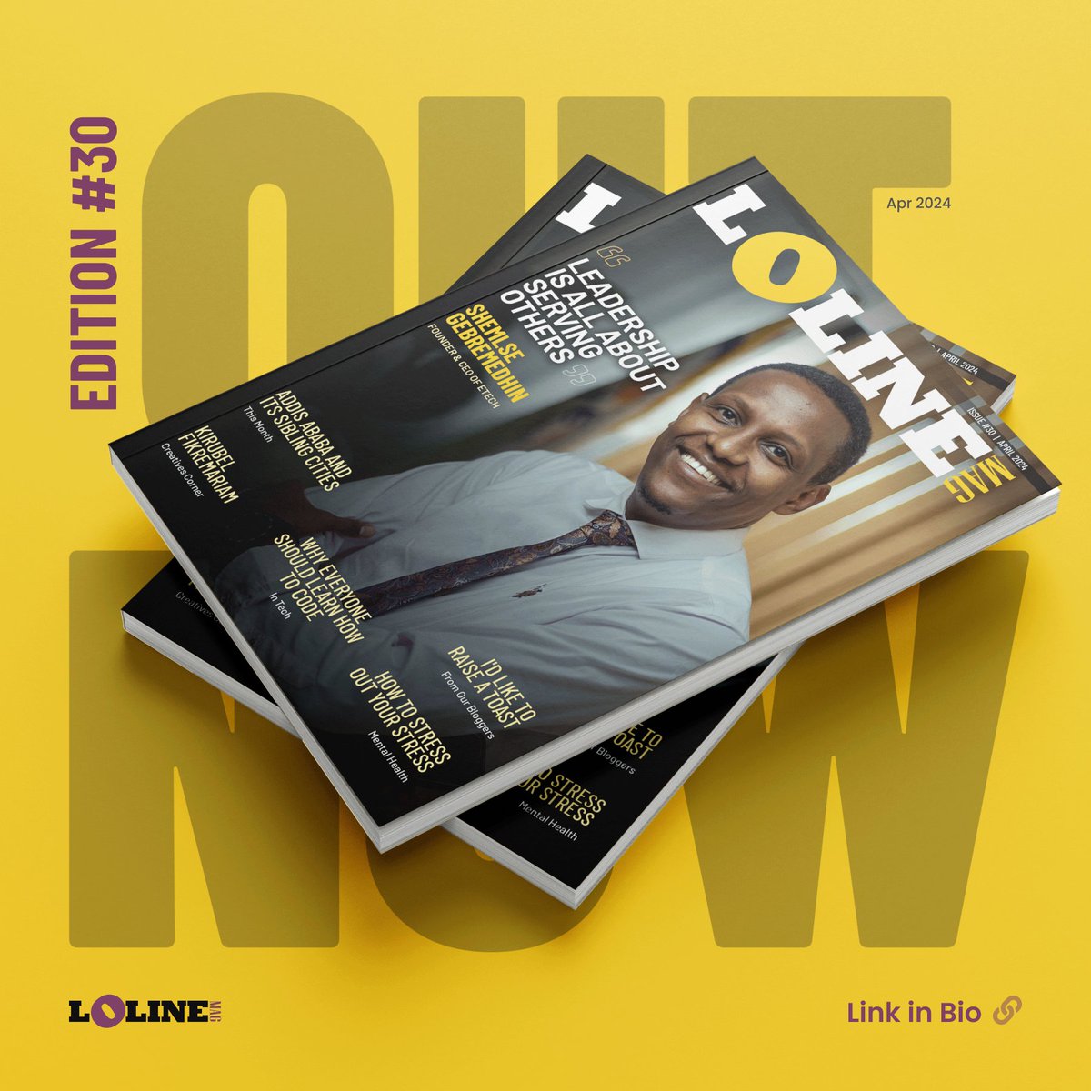 LolineMag's tweet photo. 🟡OUR 30TH MAG EDITION IS FINALLY HERE! We hope you enjoy the magazine as much as we enjoyed preparing it for you.
Download/Read here👉https://t.co/CkTNFwaXcy
#LolineMag is back!!! #Magazine #Release #Business #Entrepreneurship #Artists #Media #Ethiopia #EthiopianYouth https://t.co/FjTSqiCUAY