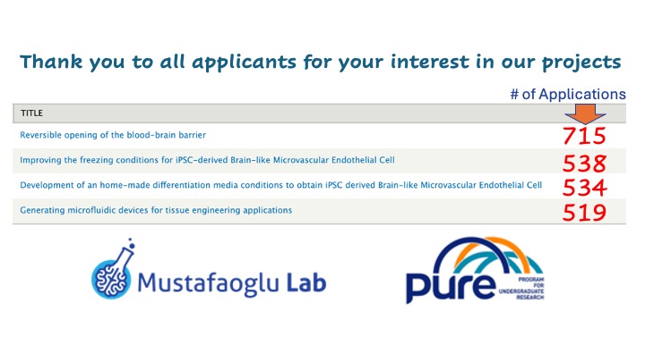 Thank you!!! Our PURE projects received a great attentions. Now, we (@MustafaogluLab) will consider all your applications carefully and objectively. Best of luck to all applicants 🤗