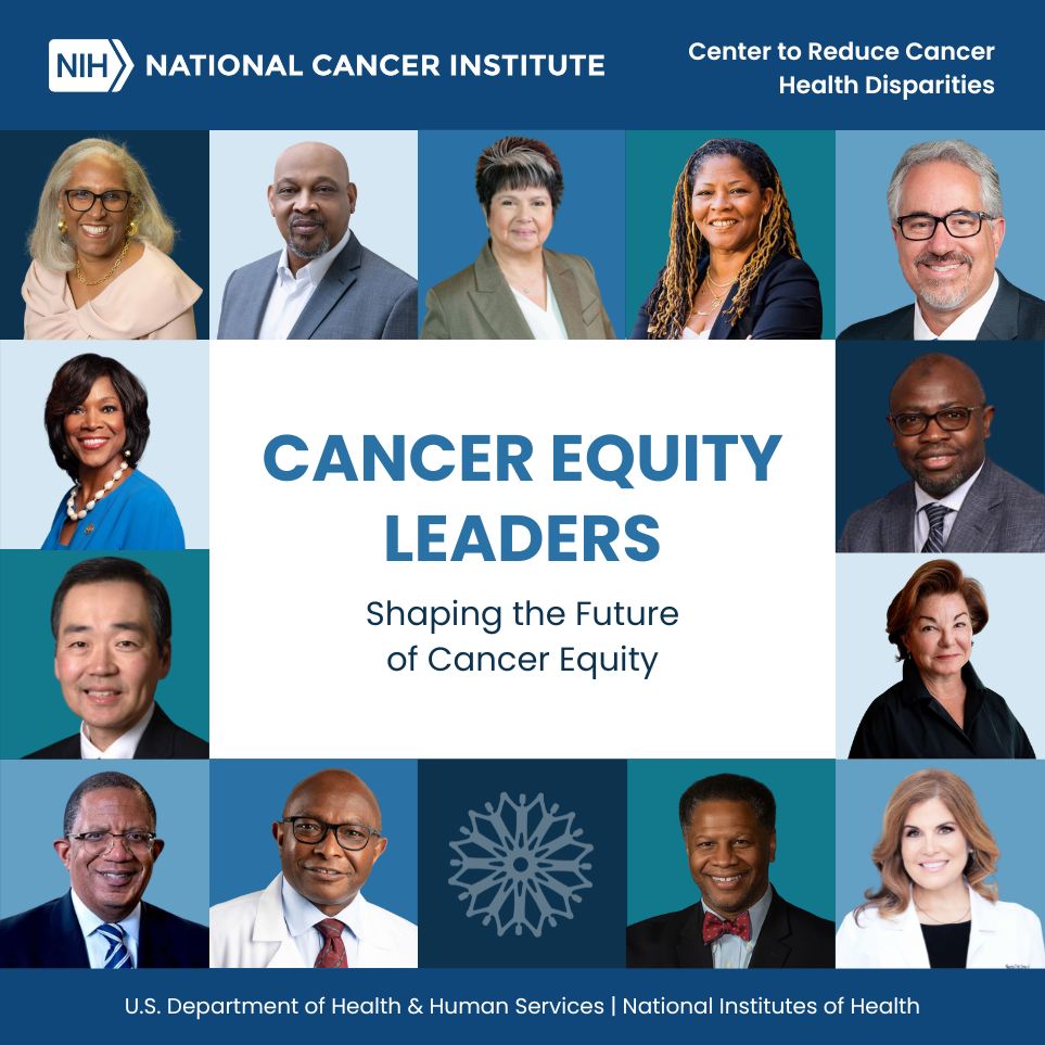 Earlier this month, @NCICRCHD announced the Cancer Equity Leaders. I could not be more excited to support this diverse, powerhouse team in their efforts to reimagine and transform the future of cancer #HealthEquity! spr.ly/6014bTKco