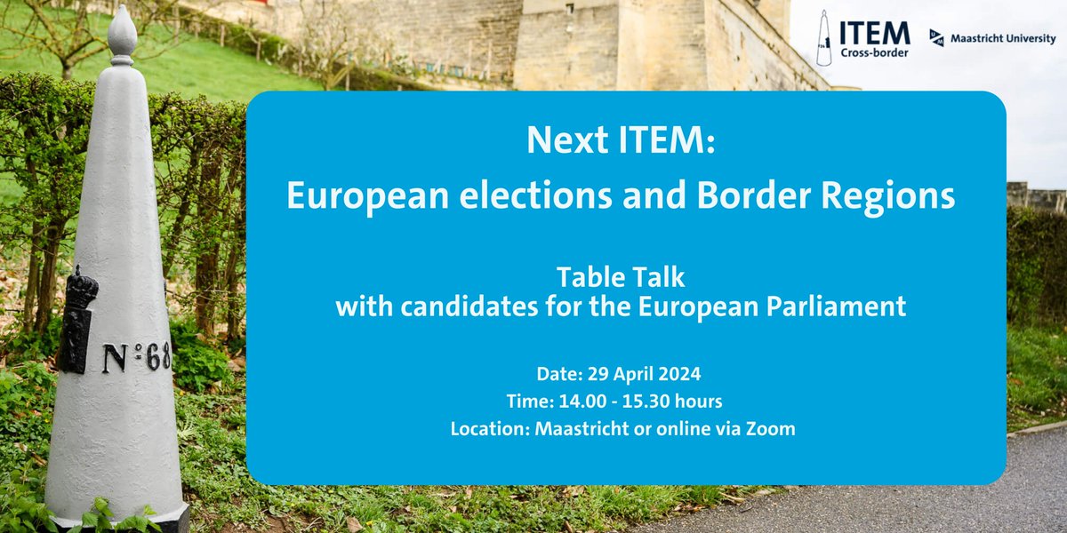 🌟PROGRAMME UPDATE! 
Join the Debate on #CrossBorder perspectives of  #EuropeanElections. With Frans Bastiaens, @janssen_teun, @faiahendricks, @karinjacobs14. Policymaker, researcher, or enthusiast in regional development, this event is not to be missed! bit.ly/4cVhY09.