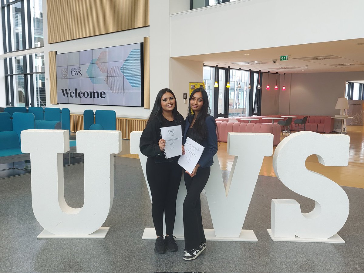 Congratulations 🎊 to our 4th years completing their final assessments. Today, Soha and Neha finished up. Well done 👏 @UniWestScotland @uwshls