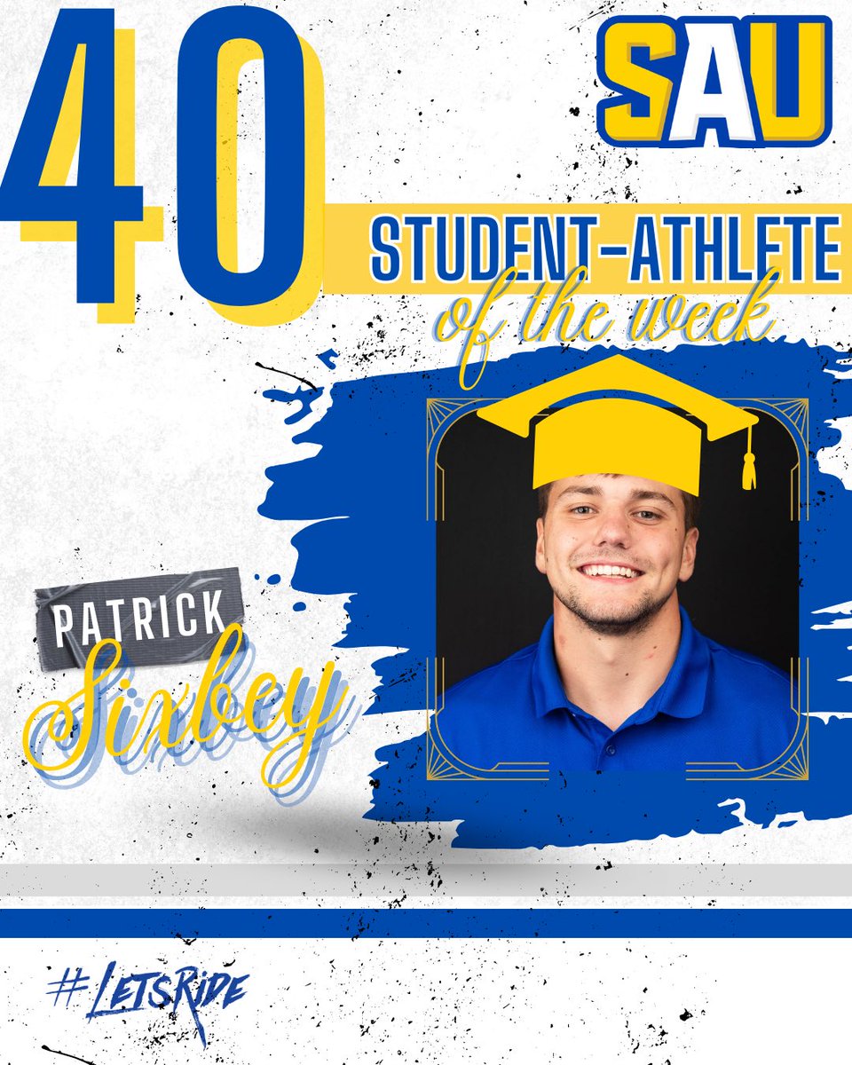 Brad Smiley (@coachbradsmiley) on Twitter photo CONGRATS to <a href="/PatrickSixbey29/">Patrick Sixbey</a> named our <a href="/SAUFootball/">Mulerider Football</a> STUDENT ATHLETE OF THE WEEK!!! #BooksAndBall #870 #ArkLaTexU CONGRATS to <a href="/PatrickSixbey29/">Patrick Sixbey</a> named our <a href="/SAUFootball/">Mulerider Football</a> STUDENT ATHLETE OF THE WEEK!!! #BooksAndBall #870 #ArkLaTexU