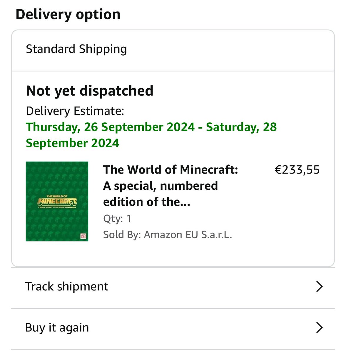 Did you know Minecraft is selling a book for $250? 😳
I just pre-ordered one. 15th anniversary book, only 1000 copies made.

Maybe it will include a rare redeemable item? 🤔