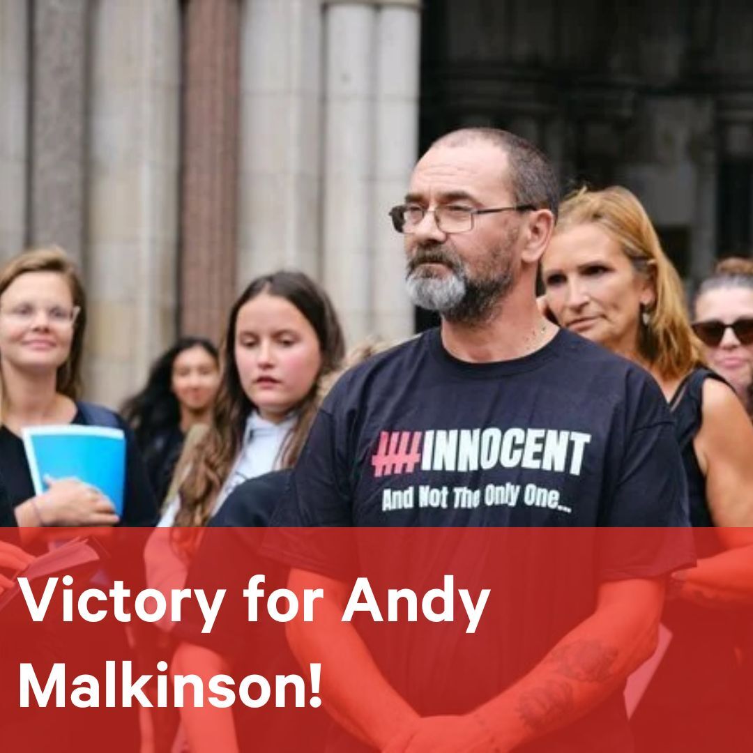 Andy Malkinson was imprisoned in 2003 for a crime he didn’t commit. He served 17 years, and was released in 2020. He campaigned with @we_are_APPEAL for justice. He finally received an apology from the @ccrcupdate last week. His petition won with over 160,000 supporters.