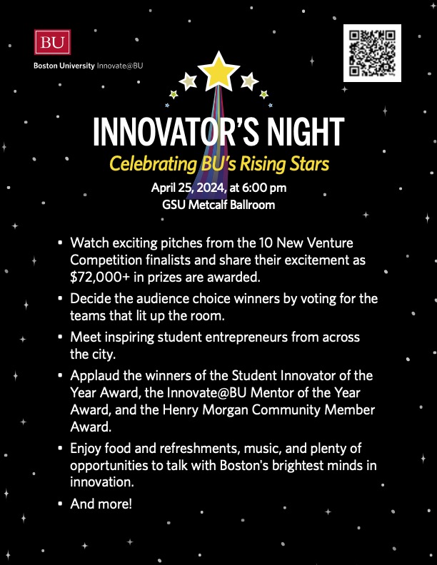 Innovator's Night 2024: Celebrating BU's Rising Stars! RSVP: spr.ly/6015wiiph