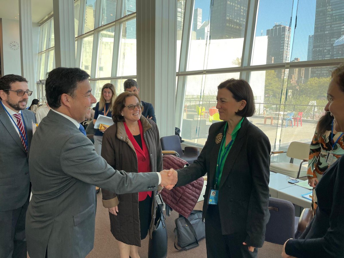 🇵🇹 StS for Foreign Affairs and Cooperation, Nuno Sampaio, met today with the 🇪🇸 StS for International Cooperation @Eva_Granados in the margins of @UNECOSOC Forum on Financing for Development, having conveyed commitment to working together towards the success of #FFD4 in Spain.