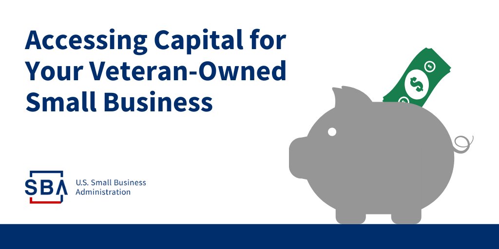 If your #VetBiz needs more capital, it’s important to prepare a business case & financial statements before connecting with lenders. Your local VBOC supports #veterans in finding the perfect loan for you.
More funding tips: bit.ly/3wPWMZ2.