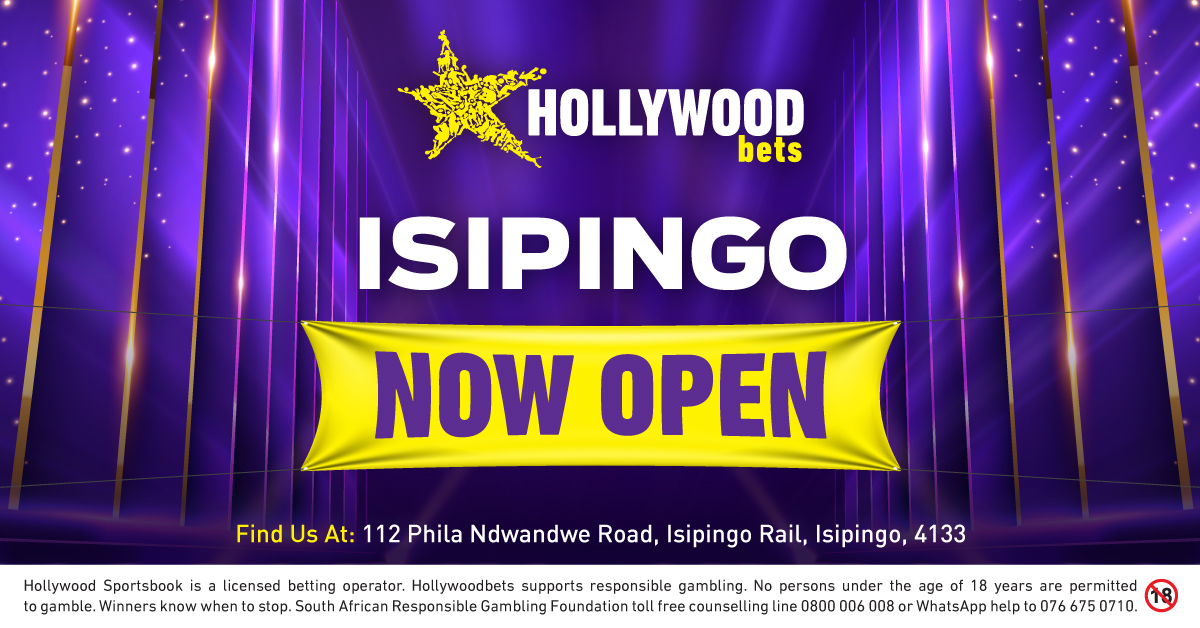 We are thrilled to announce the opening of our Hollywoodbets Isipingo Branch! 🎉✨ 📍Find Us At: 112 Phila Ndwandwe Road, Isipingo Rail, Isipingo! #HWBTWT
