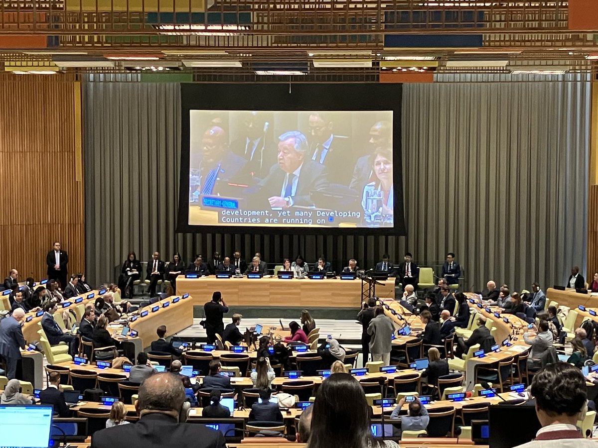 Just startet: #FfD2024 opened by UNSG @antonioguterres calling to speedly repair a broken Financial System and fix the financing gap to meet the SDGs! One answer: #TaxTheRich! @cs_ffd @misereor
 #Fin4Dev #GlobalTaxJustice
#GlobalGoals
#FinancingourFuture
#UNTaxConvention