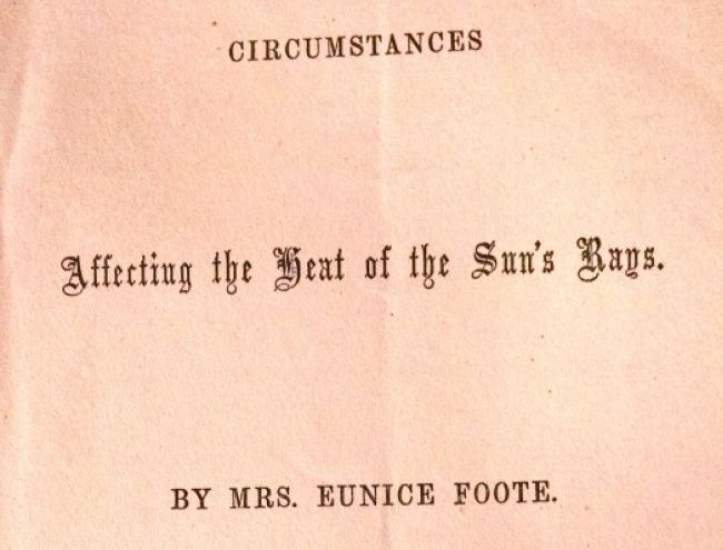 The first person to discover a link between increased levels of CO2 and #globalwarming was a New Yorker named Eunice Newton Foote. Read her 1856 paper, and how she went unacknowledged for more than a century, here: buff.ly/2nhNlyf #earthday #climatechange