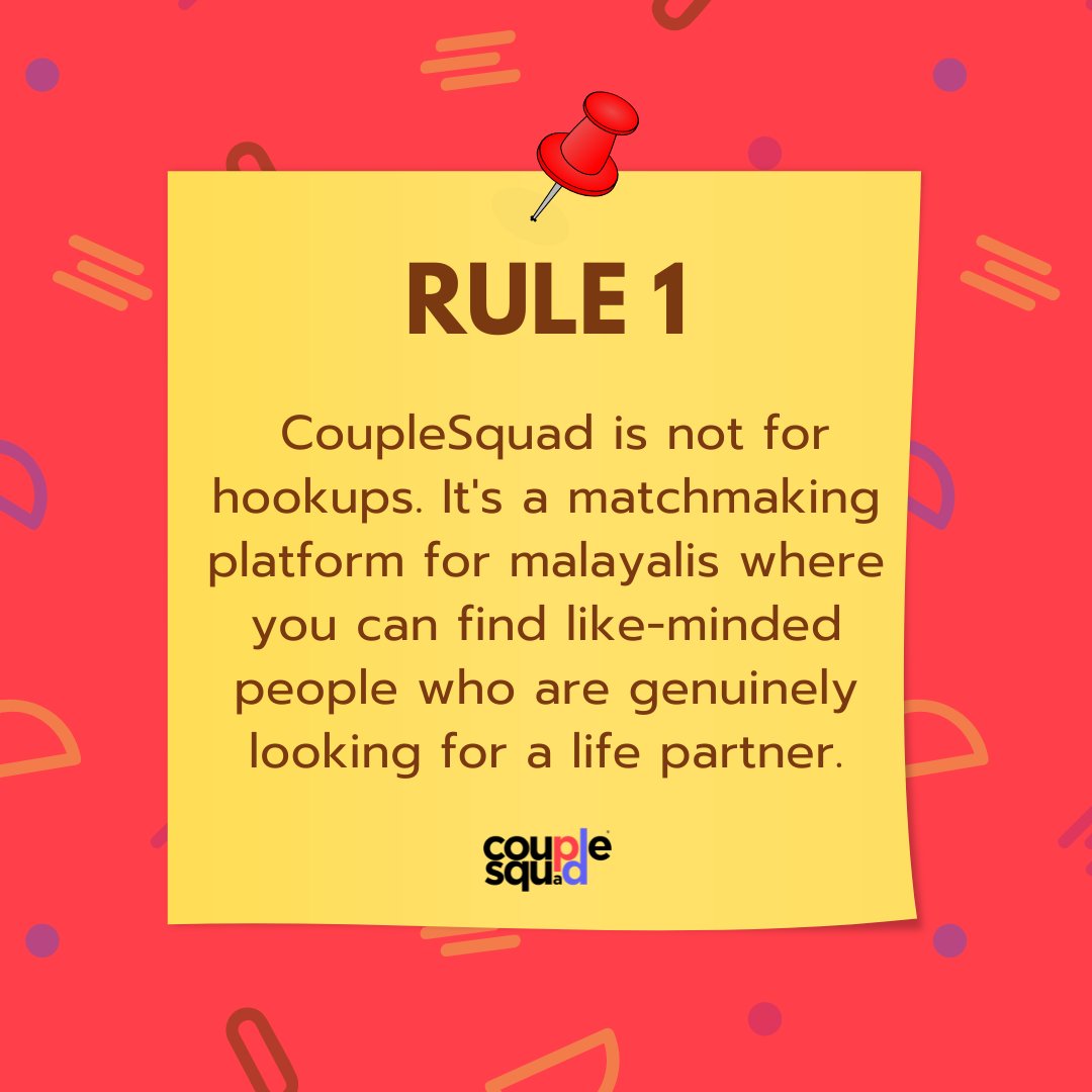 Couple Squad Rules-01

#couplesquad #wearecouplesquad #couplesquadrelate #couplesquadevents #rules #relationships #relate #connections #RelationshipAdvice #relationshipgoals #dating #matrimony #marriage #datrimony #kochi #bangalore #events #eventplanning #eventplanners