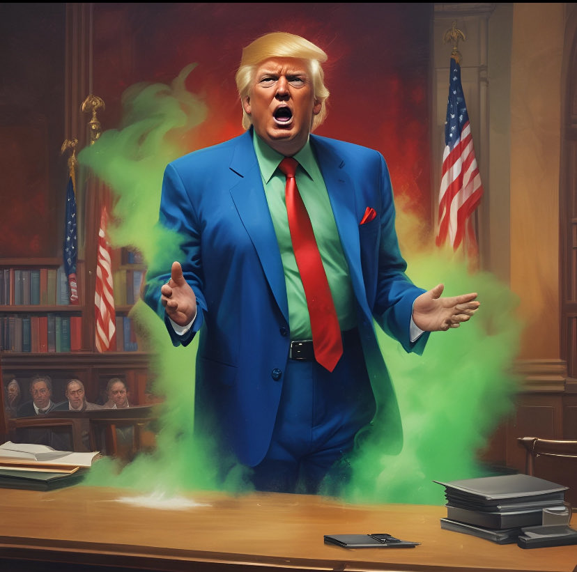 Odor in the court, Odor in the court! Grab your gas masks and all rise, including the Pecker! He has entered! 😂 #TrumpSmellsLikeAss