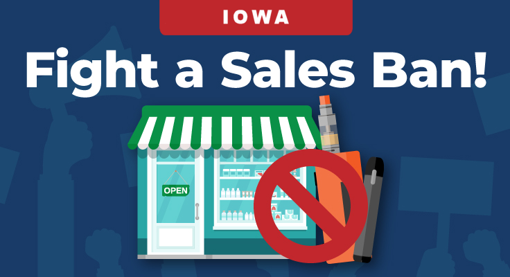 📢IOWA CALL TO ACTION📢 ⚠️URGENT⚠️Legislators passed HF 2677, which will ban the sale of most #vaping products in the state. Urge @IAGovernor to VETO this bill and help save the lives of 358,000+ vulnerable adults in IA who still smoke! TAKE ACTION NOW: casaa.org/call-to-action…