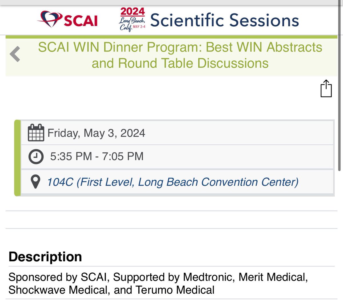 Save the date & time go join us for the @scaiwin sessions at #SCAI2024, co-sponsored by @WomenAs1!
🌟Complex cases, Thu
🌟WIC- how far we’ve come & how far we must go?, Thu
🌟Best WIN abstracts, Fri
@nadia_sutton @nishheartdoc @SanChris999 #ACCIC #ACCWIC #ACCEarlyCareer #ACCFIT