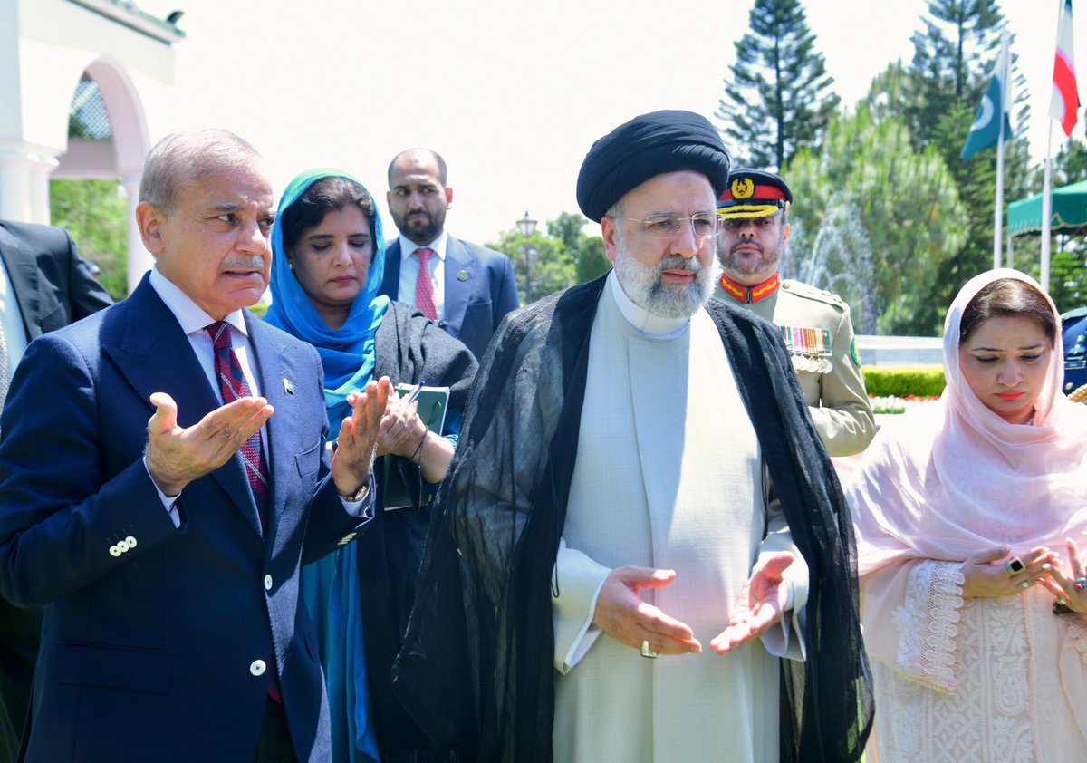 The President of Islamic Republic of Iran, with a focus on climate preservation and reducing plastic usage, ceremoniously planted a tree at the Prime Minister's Office in Islamabad. @RominaKAlam #MoCC #planetvsplastic