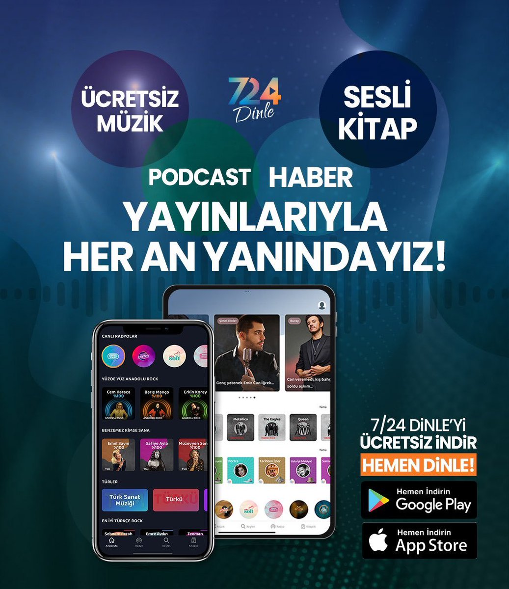 🎧Yeni sesli içerik platformu @724dinle ile Fikriyat.com'un özel içeriklerini ücretsiz olarak dinleyebilirsiniz. 📲IOS: apps.apple.com/tr/app/724-din… 📲Android: play.google.com/store/apps/det…