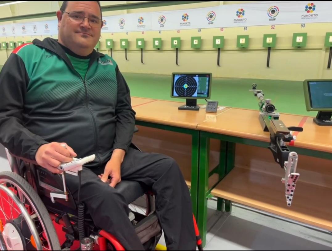 Fernando Michelena bate dos récords de España 🇪🇸 en la Copa Federación de #tiro y logra la mínima para el Europeo Récords nacionales en aire 10m R5 tendido y aire 10m R4 pie #shooting #parashooting