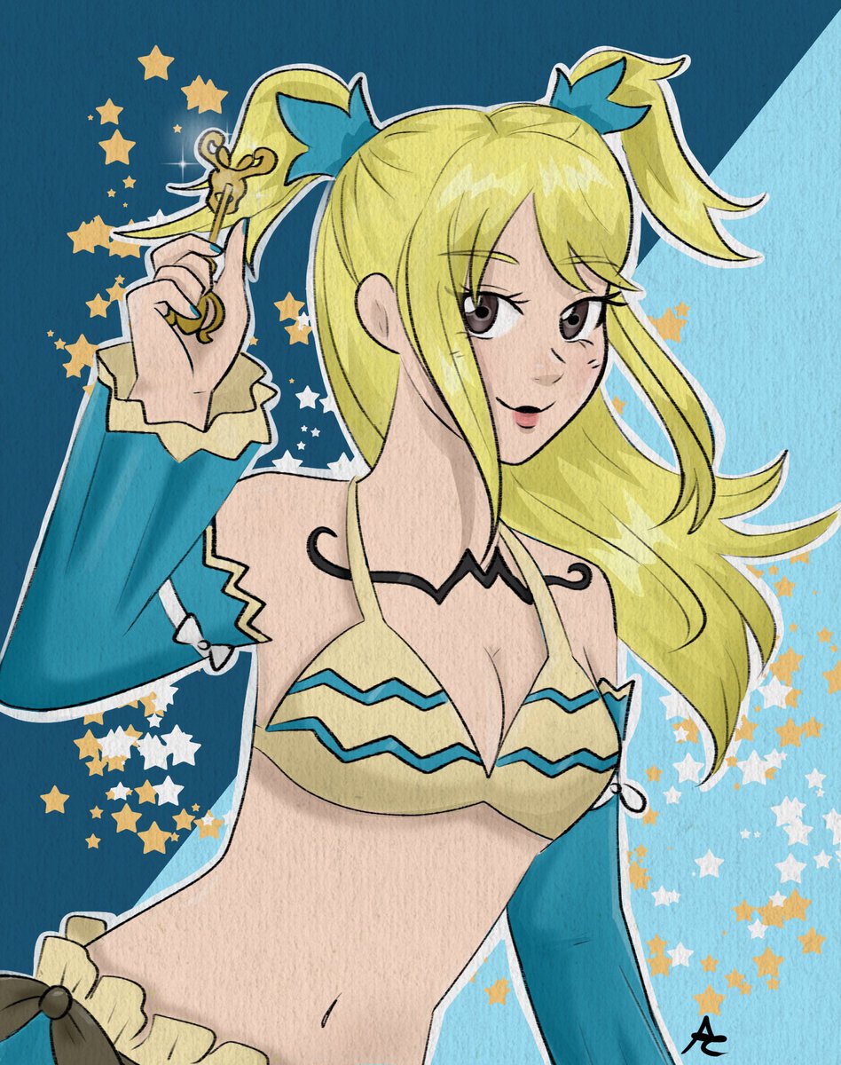 Lucy wearing the Aquarius star dress ⭐️
#FairyTail #LucyHeartfilia #FairyTailLucy