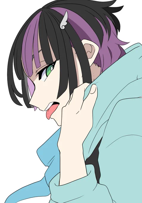 猫のかきあげさん()宅のムギくん描かせていただきました～!どこもかしこもおしゃれですが髪型がおしゃれすぎて死ぬ 