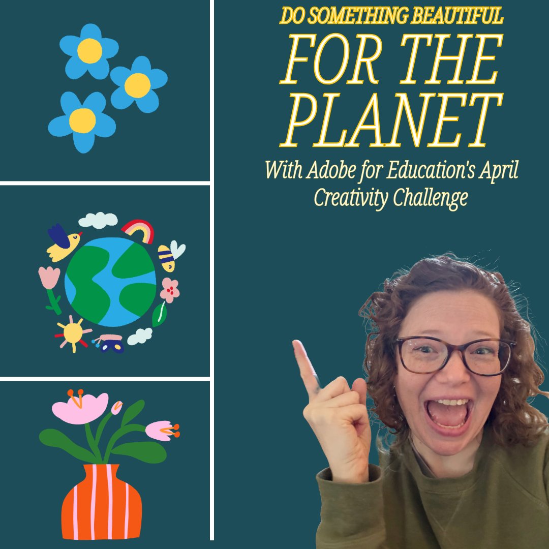 I'm partnering with Adobe to celebrate Earth Day! Try out this Month's April Challenge as a way to get students thinking about Climate Action. 

Get the template here: adobe.ly/3UcBLjc

#AdobeEduChallenge #AdobePartner #AdobeEduCreative #brandpartner