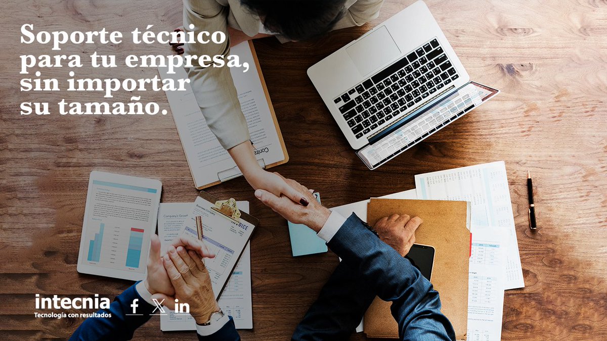 Contamos con pólizas de soporte técnico que nos permiten ofrecer una solución de acuerdo a las necesidades de cada empresa.

#Intecnia #Soluciones #Pólizas #Tecnología #SoporteTécnico