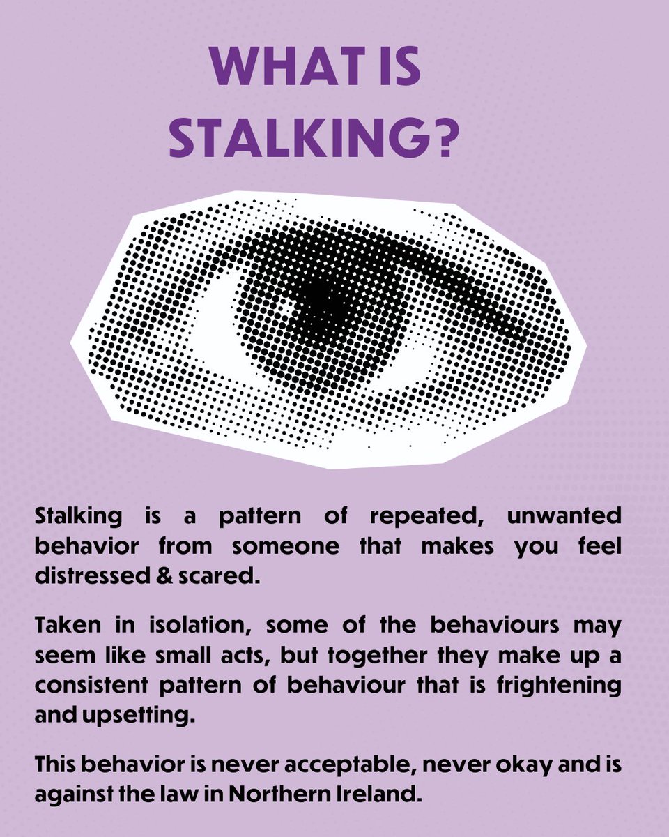 When you think of ‘stalking’ the images that come to mind are probably plots from films or tv shows, but what actually is stalking? For more information on support visit⬇️ womensaidni.org