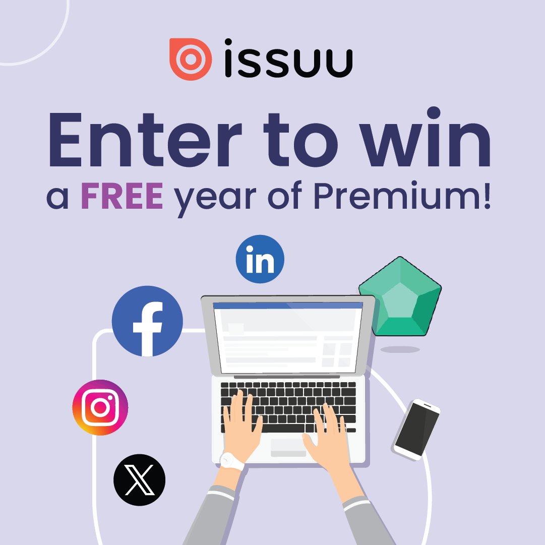 📣 Calling all creators! Share your Issuu content (flipbooks, social posts, or articles), tag us @Issuu, and use #issuupremium for a chance to win a FREE year of Issuu Premium and be featured. 🌟 Show us what you've got – on Instagram, Facebook, LinkedIn, or X!