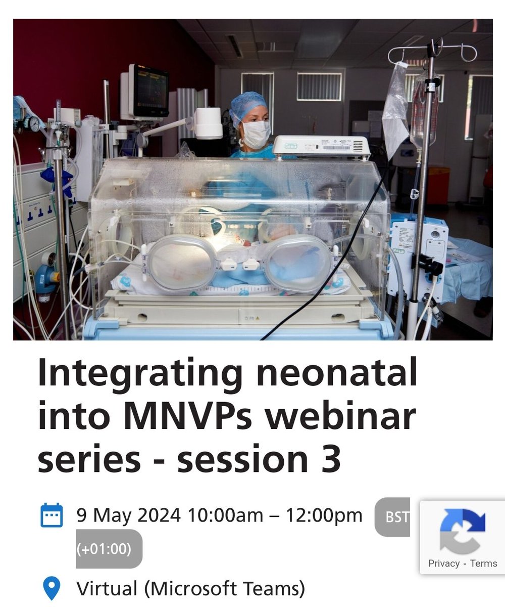 Engagement and co-production with neonatal families Thursday 9th May 2024 10-12 This will be the 3rd webinar in our series to support the integration of neonatal into MNVPs All welcome, book via the link below The session will be recorded events.england.nhs.uk/events/integra…