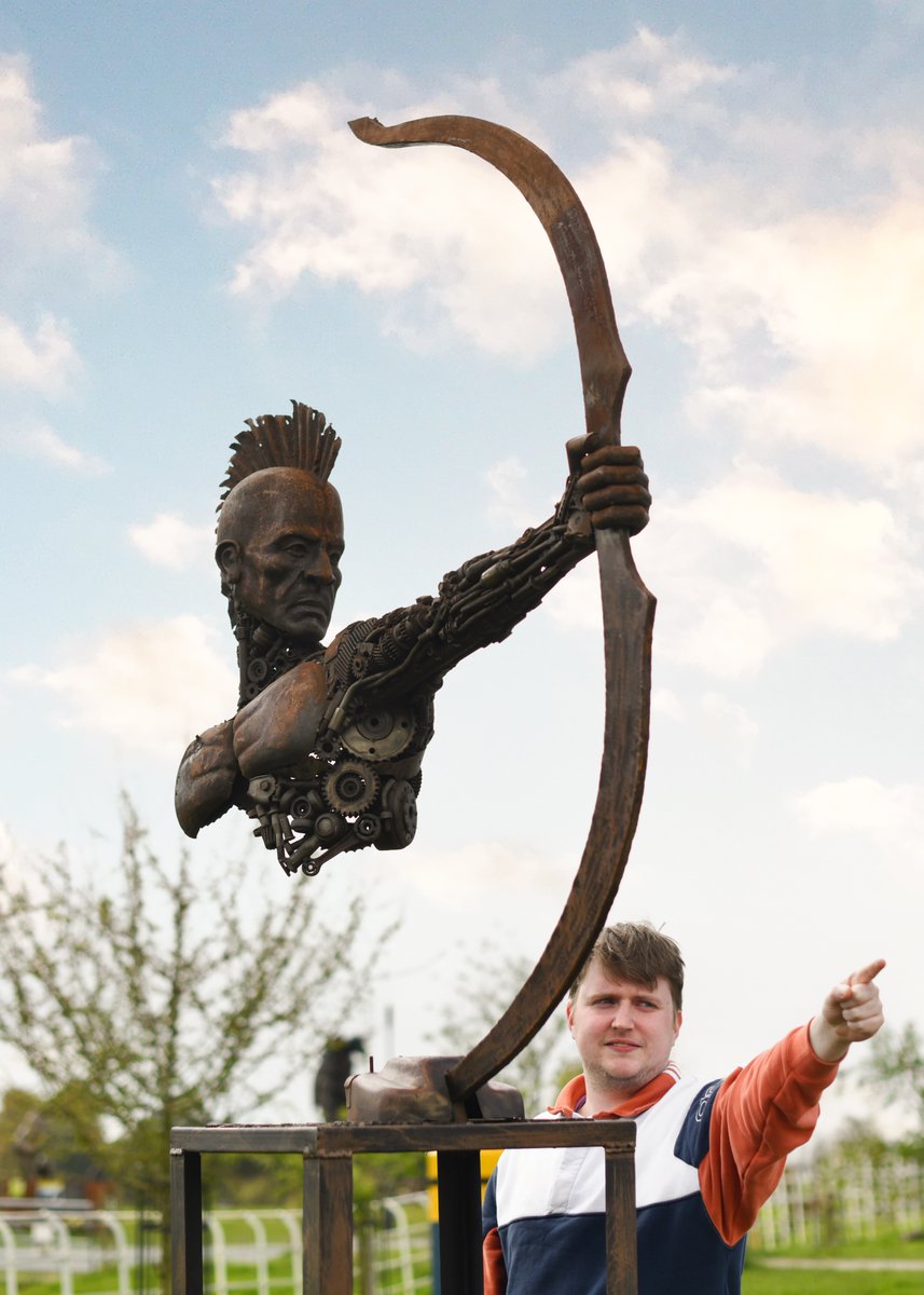 Tribal Archer 🏹 We've just installed this incredible sculpture, made entirely out of recycled materials!! Did you know what there are more than ONE HUNDRED un contacted tribes around the world?! Take a look at this sculpture this weeks & read more about this fascinating topic!