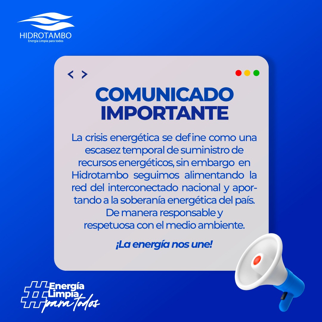 HIDROTAMBO S.A. tweet media