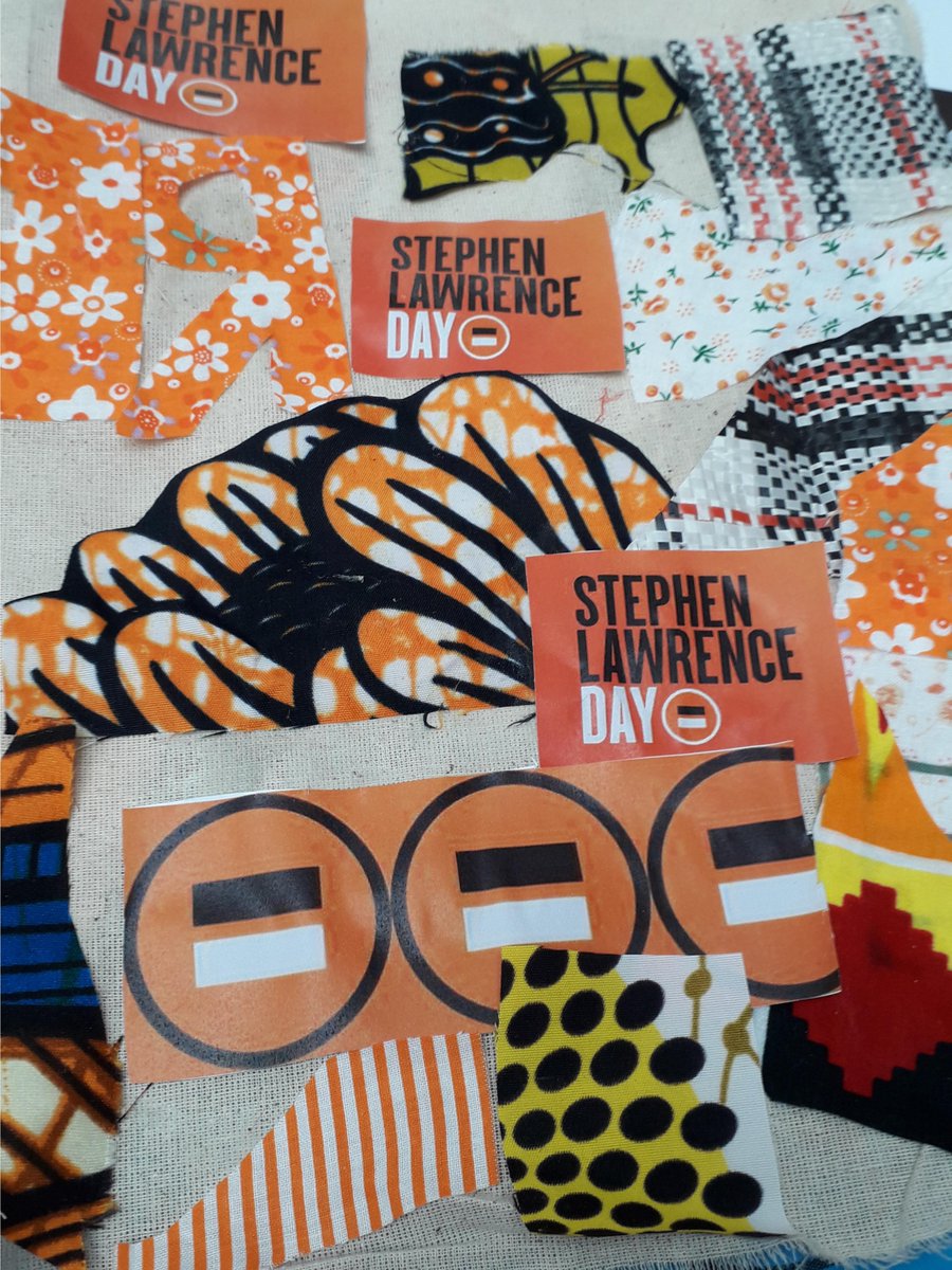 MancLibraries's tweet photo. Today we remember Stephen Lawrence and his legacy.
Children and Young People at #AvenueLibrary & #WithingtonLibrary made these gorgeous banners with artist @tramosekongoart #SLDFPOWEROFLEARNING2024 https://t.co/IXMpv1Ui0c