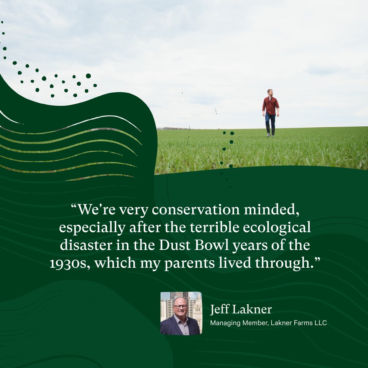 🌍 Happy #EarthDay 🌿 Today, we thank some of the Earth's first guardians, #farmers. Jeff Lakner is a conservation farmer and a friend of Regrow. Read his story about the critical importance of climate-smart agriculture. tinyurl.com/4am9bjj4 #AgricultureResilience
