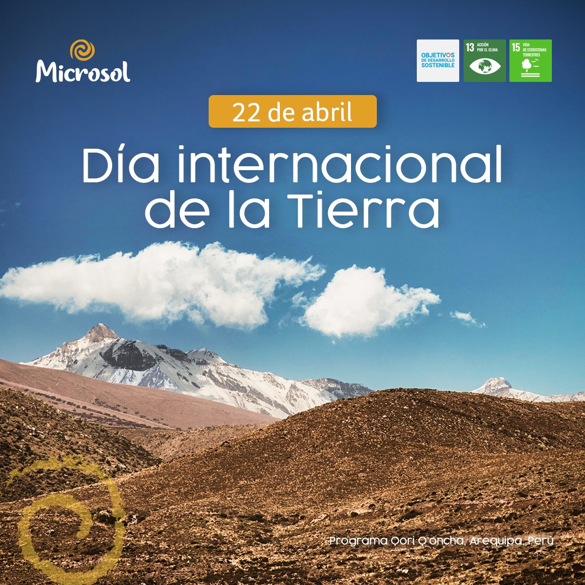 MicrosolPeru's tweet photo. 🌎 Recordemos en este #DíaInternacionaldelaTierra que necesitamos un cambio real hacia un compromiso, economía, y día a día más #sostenible, que apunte al bienestar tanto de las personas como del planeta. https://t.co/gHVymRd16A