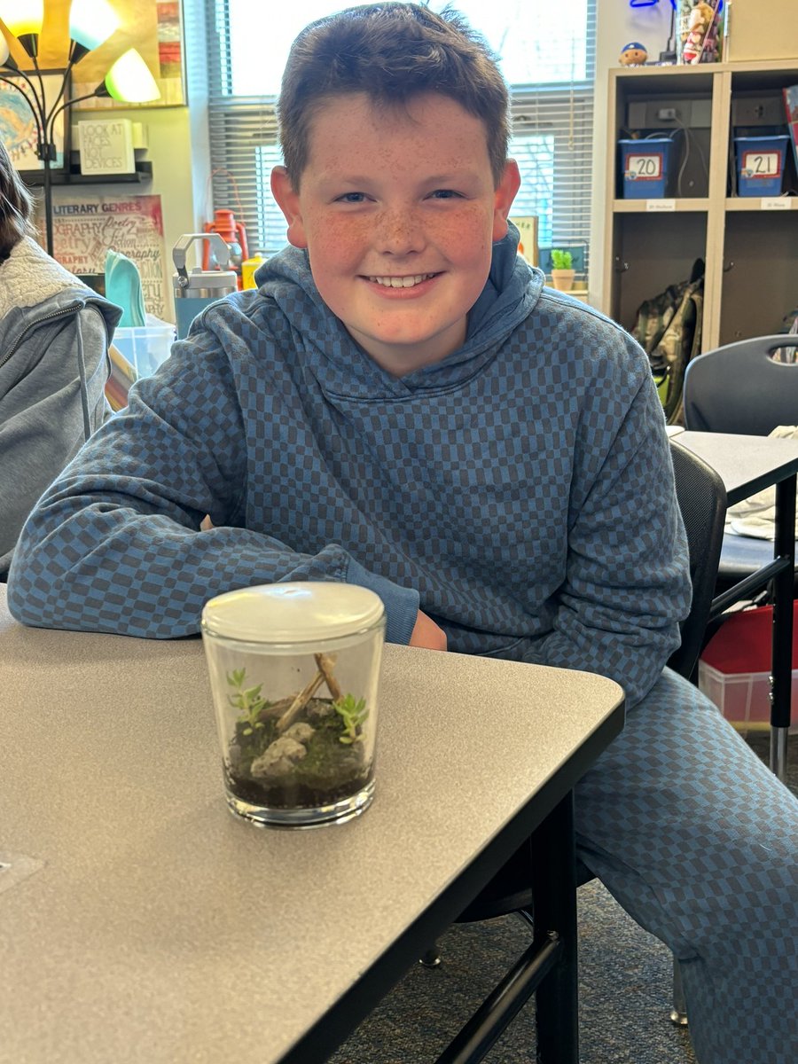 Happy Earth Day - when your student applied what they learned in the ecosystems unit to make a terrarium at home this weekend! 🌎🍃🐜#EarthDay #lcblazers #lpsleads