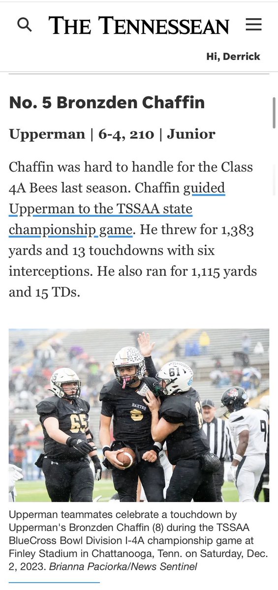 Upperman Football tweet media