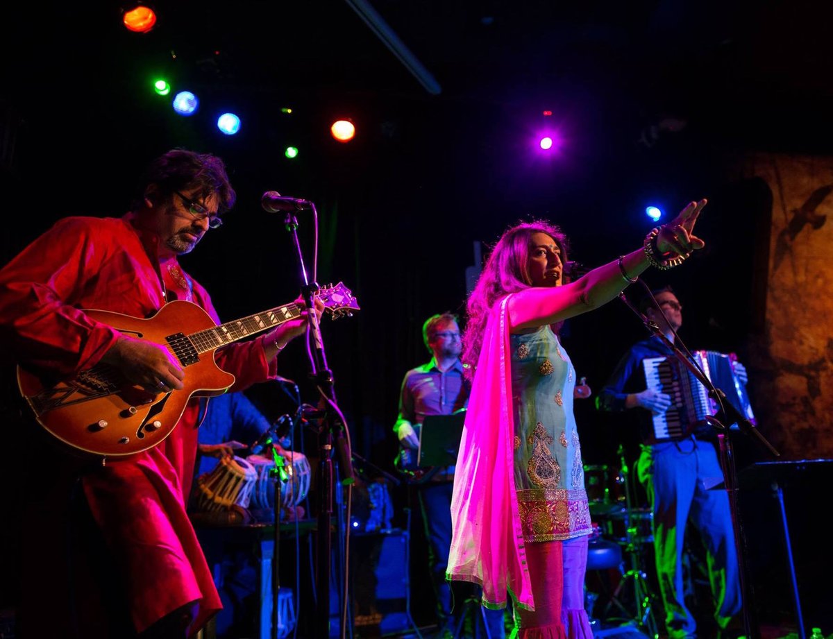 Kiran Ahluwalia Apr. 23 @ 8PM ow.ly/Pg1250RlcgZ Kiran and Rez (ace lead guitarist) craft songs that are equal parts reflective and groovy and bring together the disparate traditions of Indian music, West African Blues and Jazz.