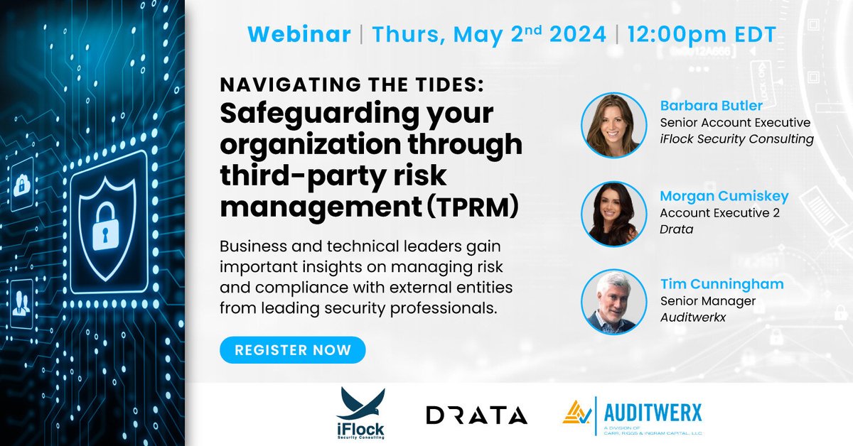 Join our TPRM webinar on May 2 at 12:00pm ET. Learn from past mistakes with real-world examples of TPRM failures & discover proactive strategies to safeguard your operations. Don’t miss this chance to enhance your risk management protocols! 
Register here: hubs.ly/Q02tCy-H0