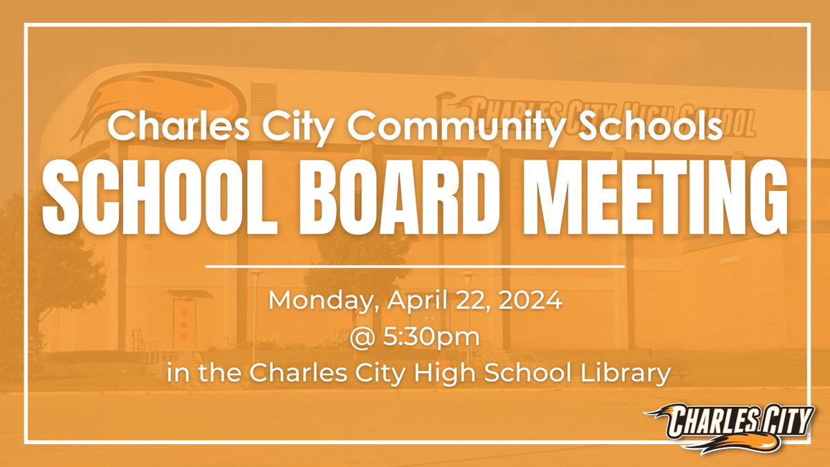 Our next School Board Meeting will take place Monday, April 22, at 5:30pm in the High School Library. The meeting is open to the public.