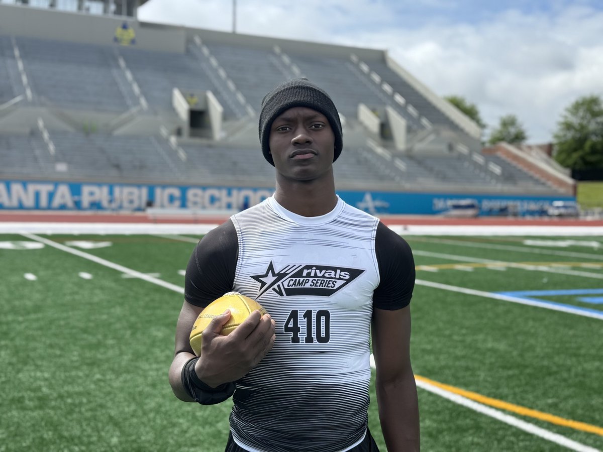 Blessed and Honored to win the “Golden Ball” AKA Standout Wide Receiver Award at Rivals Camp Yesterday. @Rivals @RivalsCamp @RivalsFriedman @CalebJ_Rivals @JohnGarcia_Jr @adamgorney @JedMay_ @RivalsJohnson @SWD_FB @mb_3three @CoachStro84 @coachbaileySWD @Coach1Coleman @Tatwru