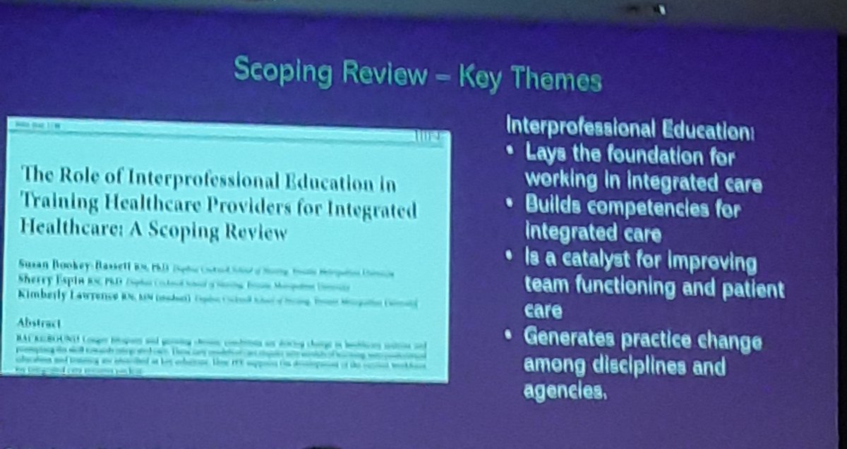 The role of Interprofessional Education in Training Providers for Integrated Care: A Scoping Review. @IFICInfo #ICIC24 #integratedcare