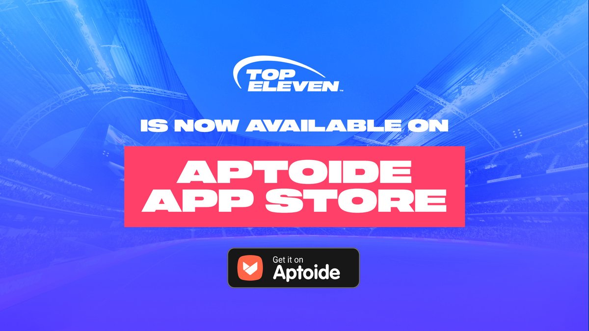 Top Eleven is now on Aptoide App store! Go check it out 👉🏽 norde.us/aptoide 👈🏽