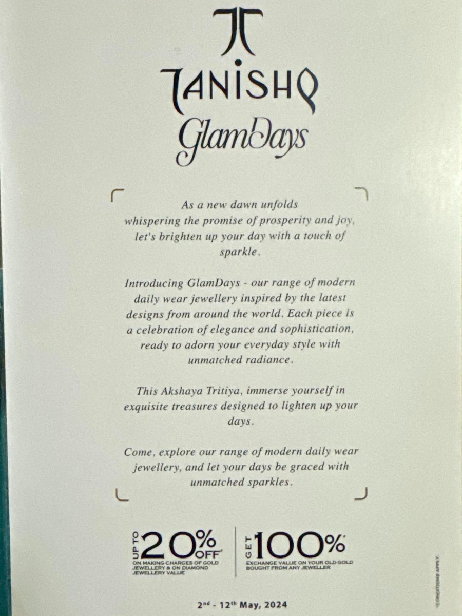 Thank you  @TanishqJewelry  for the Akshaya Tritiya  gift! It's an awesome surprise and made my day.🙏 #AkshayaTritiya #gratitude #Tanishq #GOLD #goddesslaxmi