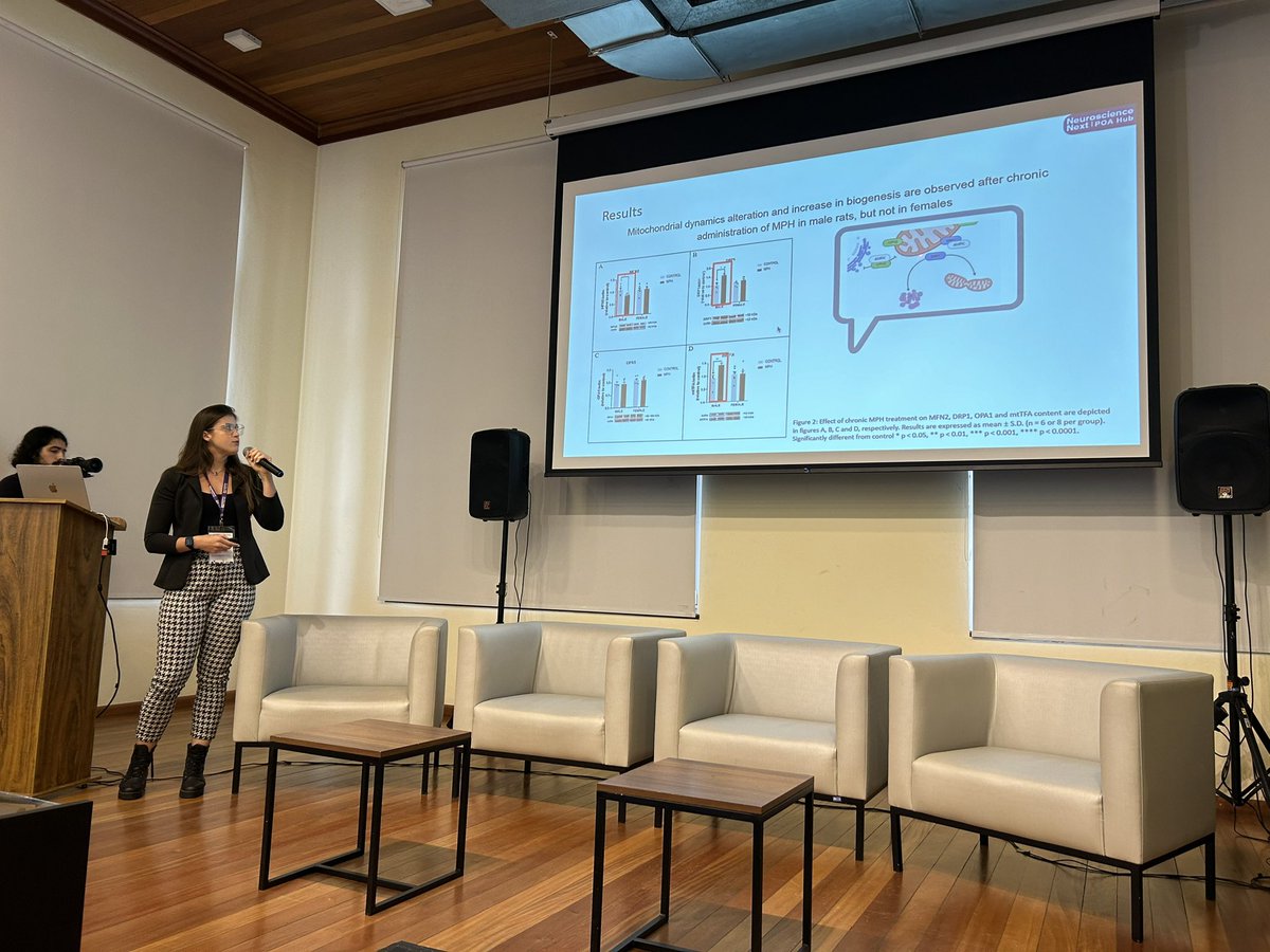 erzimmer's tweet photo. #AlessandraRieder from #Wyselab @ppgbioq @ufrgsnoticias showing that methylphenidate alters mitochondrial dynamics in prefrontal cortex at #AAICNeuroPOA https://t.co/b88Y8TyASR