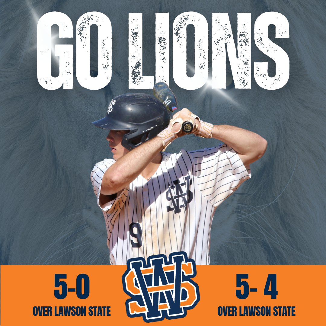 This weekend's Baseball vs Lawson State CC Doubleheader resulted in two WSCC wins! #GoLions ⚾️