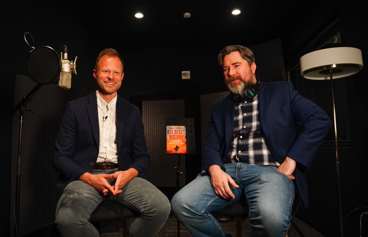 It was such a treat to go into the @MacmillanAudio studio in NYC with @rclark98 for the recording of the RED DEAD'S HISTORY audiobook. Whether you're a fan of #RDR2 or a lover of good history, we're just so excited to share this with you! Out on Aug. 6. read.macmillan.com/lp/red-deads-h…