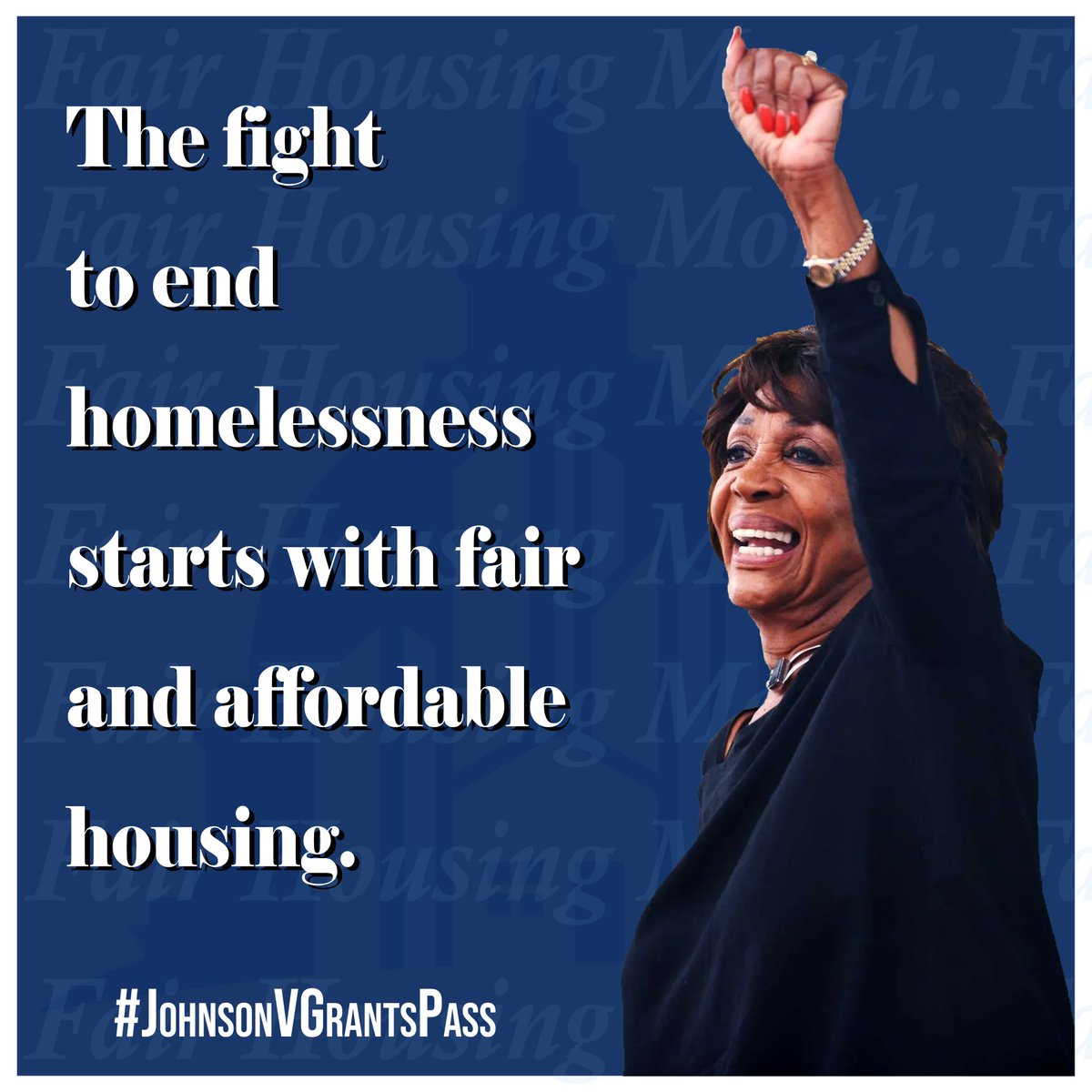 As #SCOTUS⚖️ prepares to hear #JohnsonVGrantsPass, it's critical to emphasize that HOMELESSNESS IS NOT A CRIME. We must focus on long-term solutions like RM @RepMaxineWaters' “Housing Crisis Response Act,” “Ending Homelessness Act,” & “Downpayment Toward Equity Act” to increase