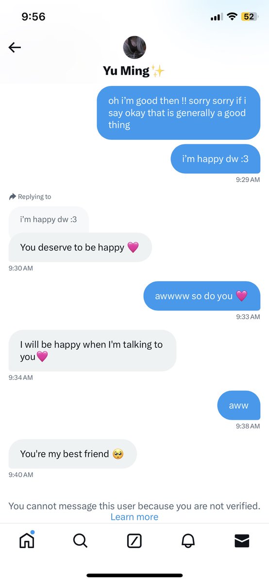 clearly the respect does NOT go both ways if they followed it up with calling me another nickname *immediately* (third time i warned them btw)

we talked for ~one day. we are not best friends. we are (ex)moots who’re barely acquaintances. this is so fkn weird.