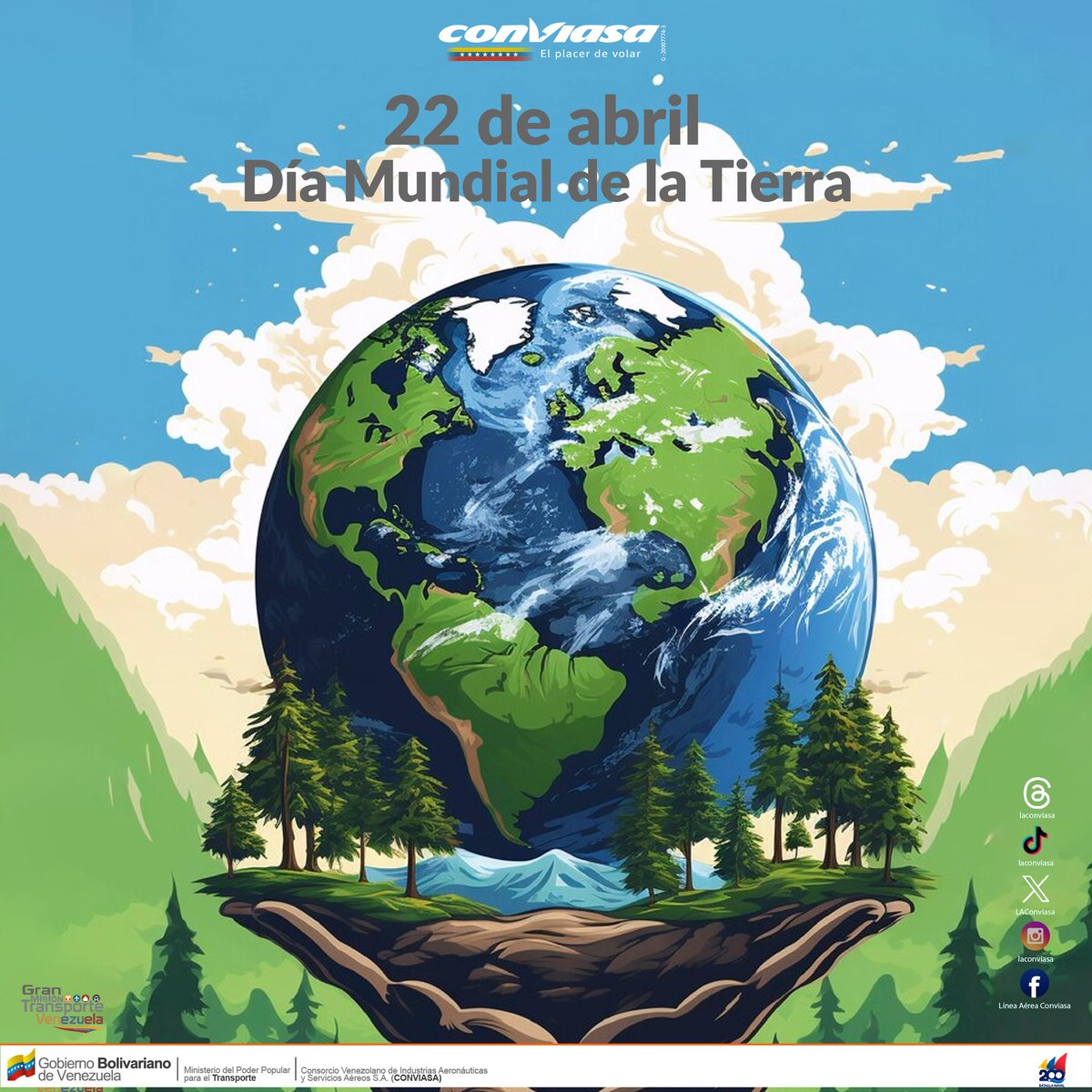 #22Abr Día Mundial de la Tierra, fecha idónea para promover acciones que contribuyan a la conservación de nuestro planeta y fomentar el desarrollo sostenible.