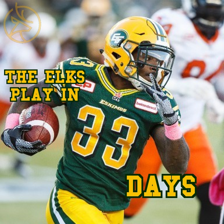 Good Morning Football Fans! We are Shakir Bell days away from Edmonton Elks Preseason Football! Go Elks!
#GoElks #CFL #YEG #JoinTheHerd 🦌